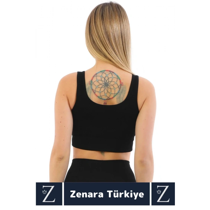 Yüksek Kaliteli Göğüs Toparlayan Sarkma Önleyen Gündelik Spor Kullanım Kalın Askılı Crop Büstiyer