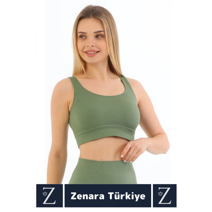 Yüksek Kaliteli Göğüs Toparlayan Sarkma Önleyen Gündelik Spor Kullanım Kalın Askılı Crop Büstiyer