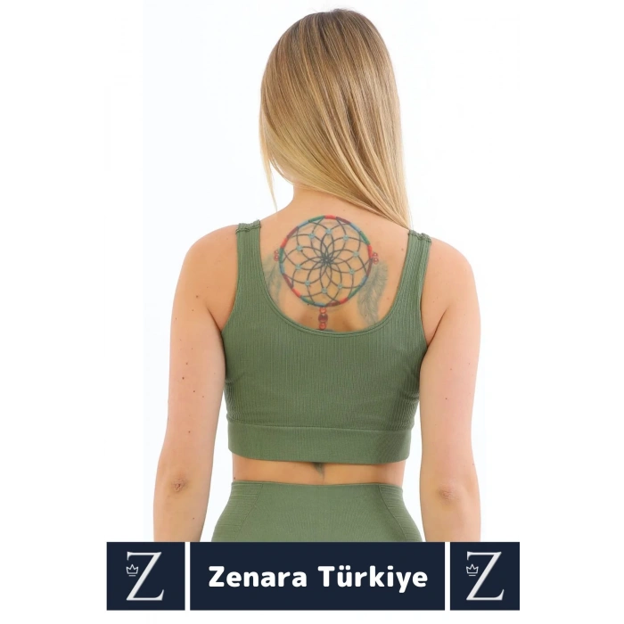 Yüksek Kaliteli Göğüs Toparlayan Sarkma Önleyen Gündelik Spor Kullanım Kalın Askılı Crop Büstiyer