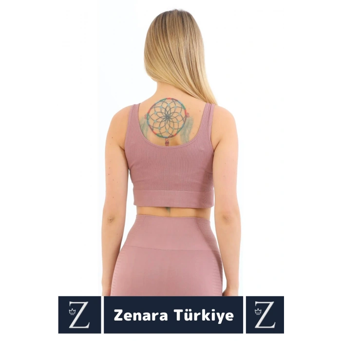 Yüksek Kaliteli Göğüs Toparlayan Sarkma Önleyen Gündelik Spor Kullanım Kalın Askılı Crop Büstiyer