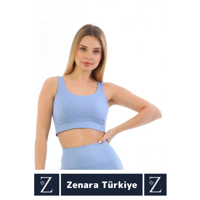 Yüksek Kaliteli Göğüs Toparlayan Sarkma Önleyen Gündelik Spor Kullanım Kalın Askılı Crop Büstiyer