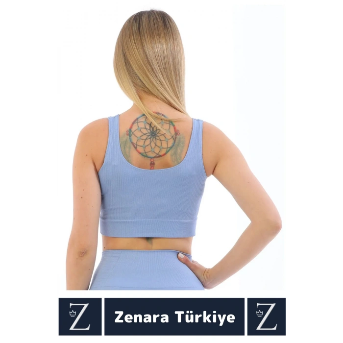 Yüksek Kaliteli Göğüs Toparlayan Sarkma Önleyen Gündelik Spor Kullanım Kalın Askılı Crop Büstiyer