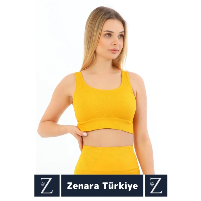 Yüksek Kaliteli Göğüs Toparlayan Sarkma Önleyen Gündelik Spor Kullanım Kalın Askılı Crop Büstiyer