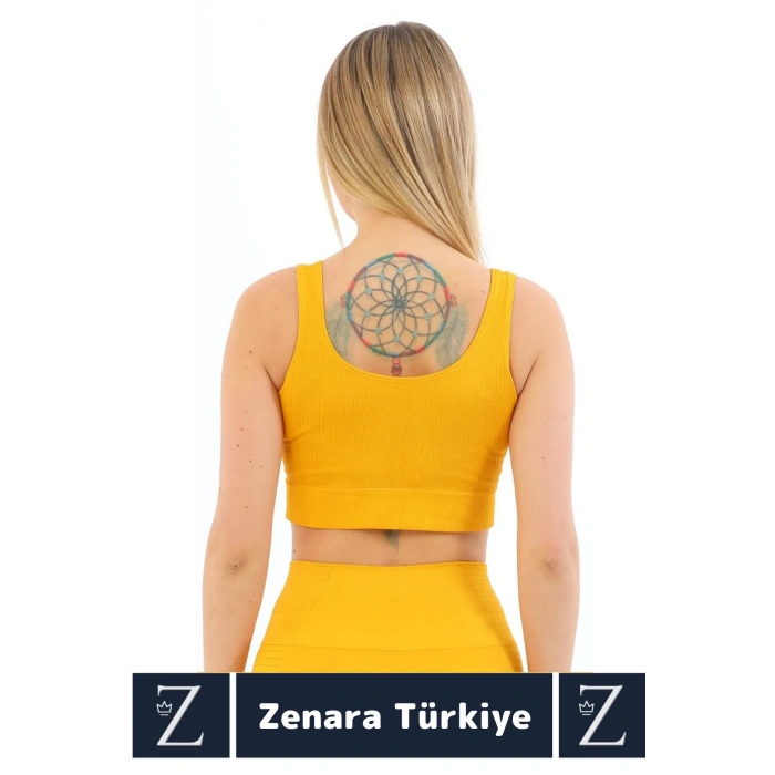 Yüksek Kaliteli Göğüs Toparlayan Sarkma Önleyen Gündelik Spor Kullanım Kalın Askılı Crop Büstiyer