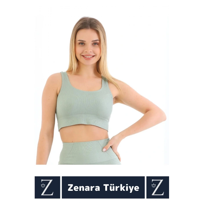 Yüksek Kaliteli Göğüs Toparlayan Sarkma Önleyen Gündelik Spor Kullanım Kalın Askılı Crop Büstiyer