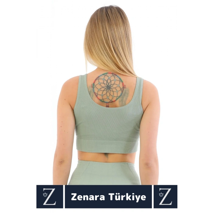 Yüksek Kaliteli Göğüs Toparlayan Sarkma Önleyen Gündelik Spor Kullanım Kalın Askılı Crop Büstiyer