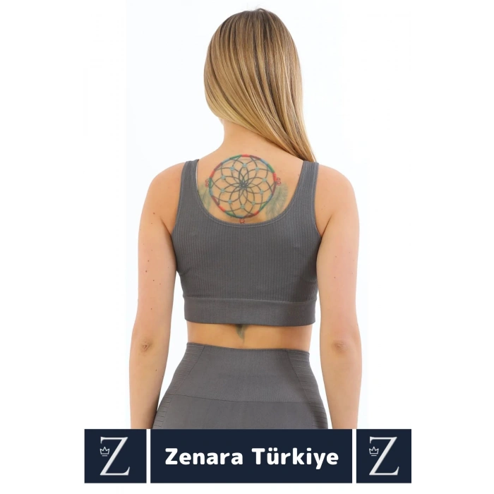 Yüksek Kaliteli Göğüs Toparlayan Sarkma Önleyen Gündelik Spor Kullanım Kalın Askılı Crop Büstiyer