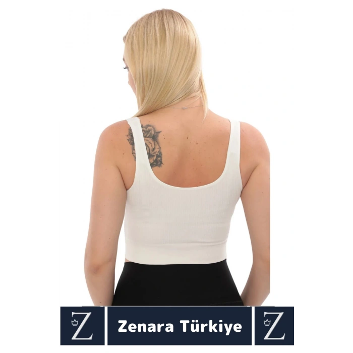 Yüksek Kaliteli Göğüs Toparlayan Sarkma Önleyen Gündelik Spor Kullanım Kalın Askılı Crop Büstiyer