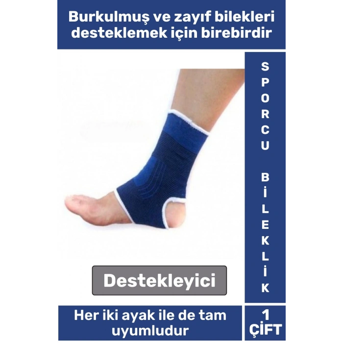 Burkulmuş Zayıf Bilekler İçin Destekleyici Unisex Sporcu Antrenman Ayak Bilekliği Sağ Sol 1 Çift