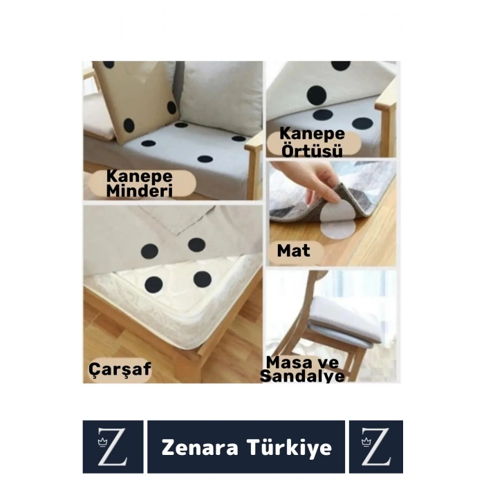 Kendinden Yapışkanlı İz Bırakmaz Tekrar Kullanılabilir Pratik Halı Kilim Kaydırmaz Cırt Bant 50 Adet