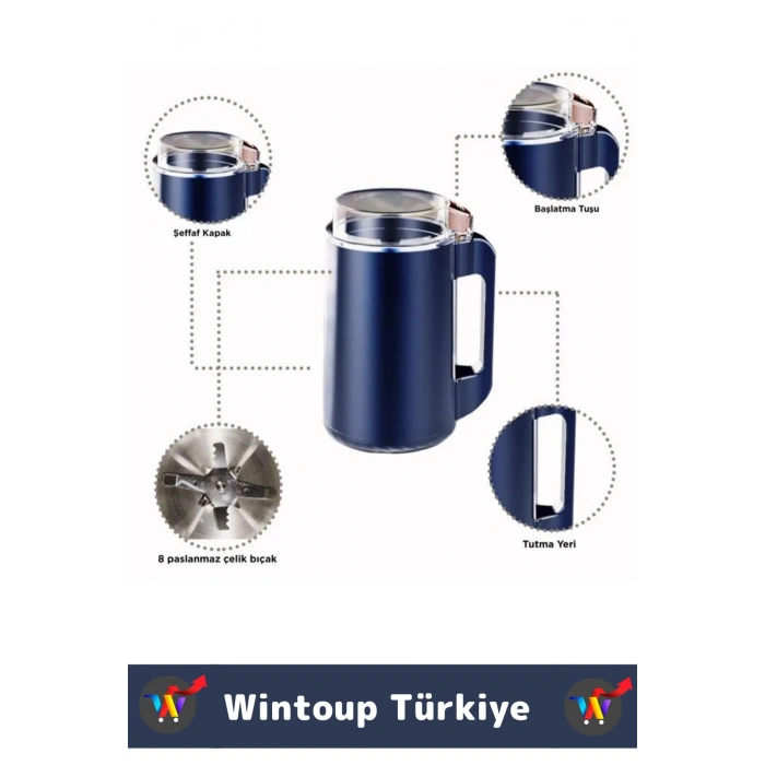 Premium Ergonomik Tutma Saplı Yüksek Kaliteli Çelik Baharat Kahve Kuruyemiş Öğütücü Değirmen 500 ML