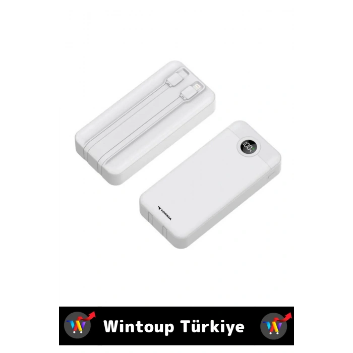 Kompakt 2 Çıkışlı Dijital Şarj Göstergeli Hızlı Şarj 20000 mAh Powerbank Taşınabilir Şarj Cihazı