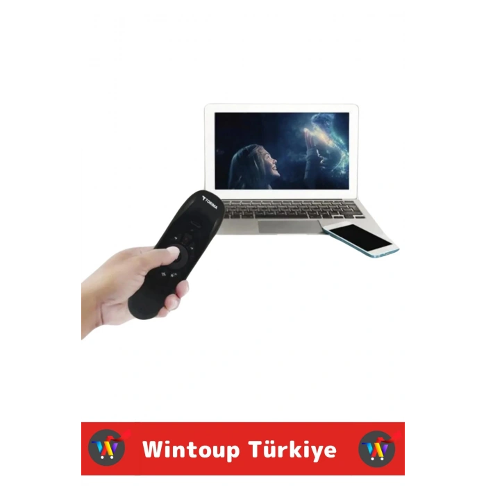 Premium Çok Fonksiyonlu 2.4g Kablosuz Air Mouse ANDROID TV Uyumlu Q Klavyeli Mini Uzaktan Kumanda