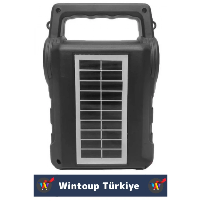 Premium Kompakt Yüksek Ses Güçlü Bass Fenerli Kamp Piknik USB/Solar Enerjili Bluetooth Hoparlör