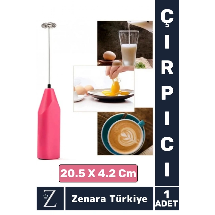 Ergonomik Çelik Uç Soğuk Kahve Süt Köpürtücü Sos Krema Mama Yumurta Çırpıcı Pilli Pratik Mini Mikser