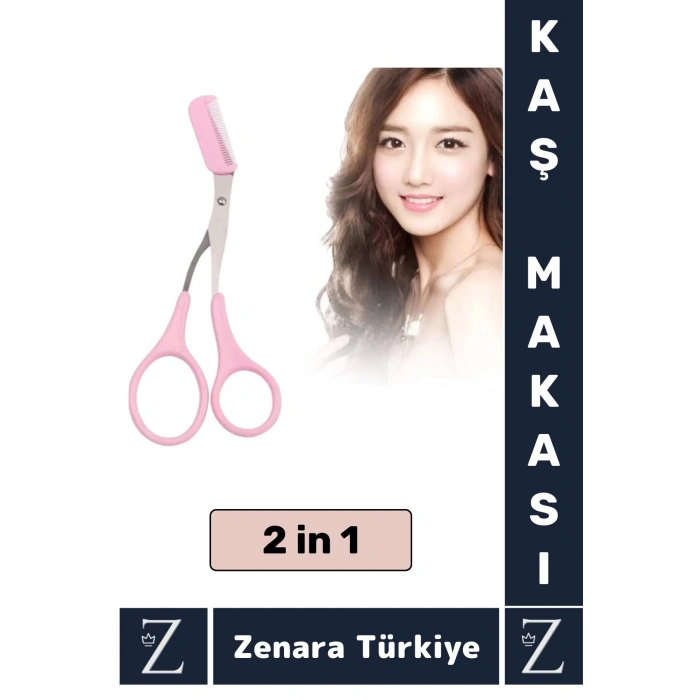 Premium Çok Fonksiyonlu Yüz Kaş Bakım Makası Taraklı Kaş Kesme Düzeltme Şekillendirme Makası 2 in 1