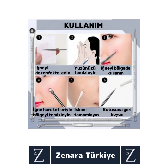 Premium Tüm Ciltler İçin Uygun Yüz Bakım Siyah Nokta Temizleyici 4 in 1 Set