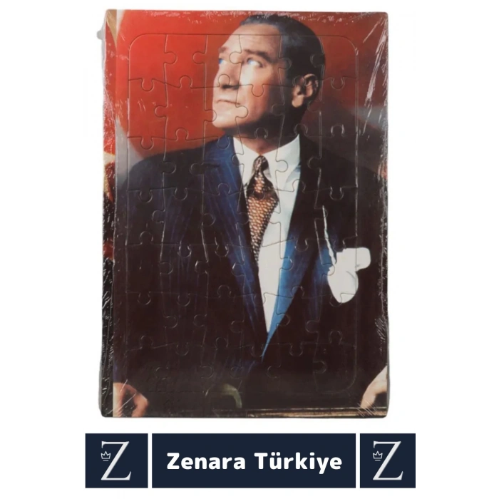 Premium Eğlenceli Eğitici Görsel Algı Motor Becerisi Geliştiren Çocuk PUZZLE 42 Parça ATATÜRK
