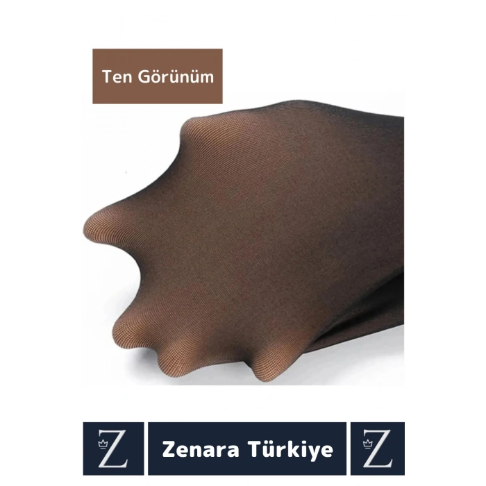 Toparlayıcı Korse Etkili Dayanıklı Esnek Sıcak Tutan Termal Peluş İçli Ten Görünümlü Tayt Çorap