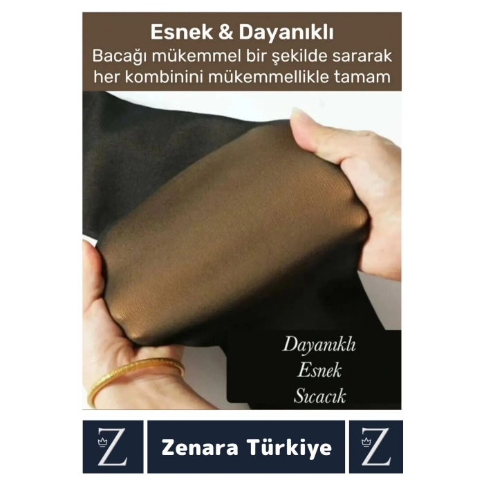 Toparlayıcı Korse Etkili Dayanıklı Esnek Sıcak Tutan Termal Peluş İçli Ten Görünümlü Tayt Çorap