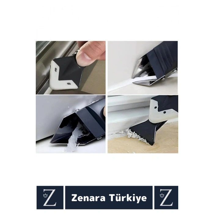 Premium Yüksek Kalite Kompakt 3 in 1 Fayans Derz Silikon Kazıyıcı Uygulayıcı 5 Silikon Başlık Hediye