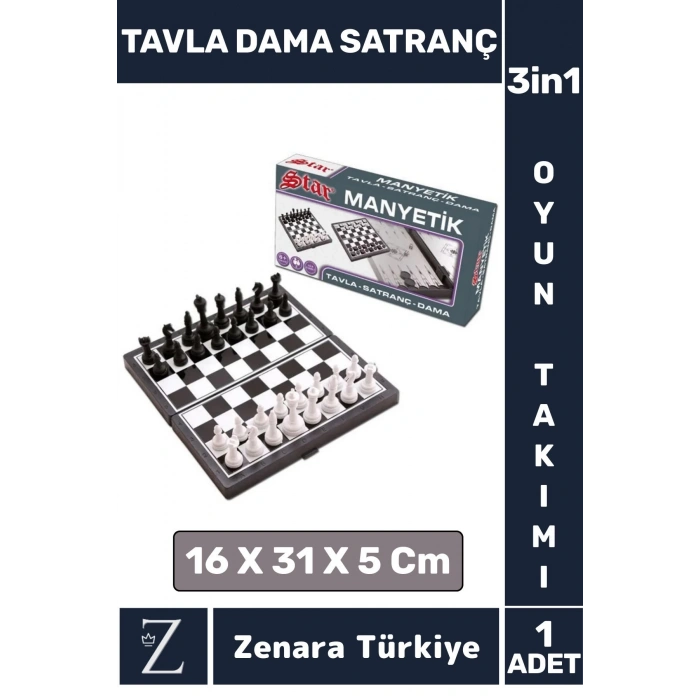 Elit Seri Yüksek Kalite Aile Ev Arkadaş Kahve Cafe Koleksiyon TAVLA DAMA SATRANÇ 3 in 1 Oyun Seti