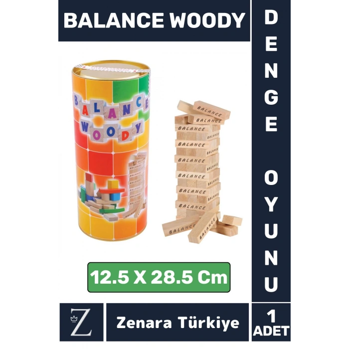 Premum Genç Yetişkin Çocuk Eğlenceli Konsantrasyon Denge Motor Beceri Geliştirici AHŞAP DENGE OYUNU
