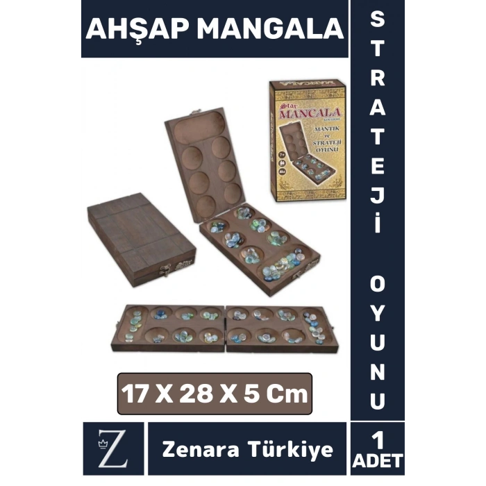 Eğlenceli TÜRK Strateji Oyunu Analitik Düşünme Becerisi Geliştirici Masa Oyun Takımı AHŞAP MANGALA