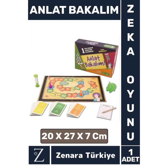 Premium Eğlenceli Eğitici Öğretici Zeka Geliştirici Arkadaş Aile Grup Kutu Oyun Takımı ANLAT BAKALIM
