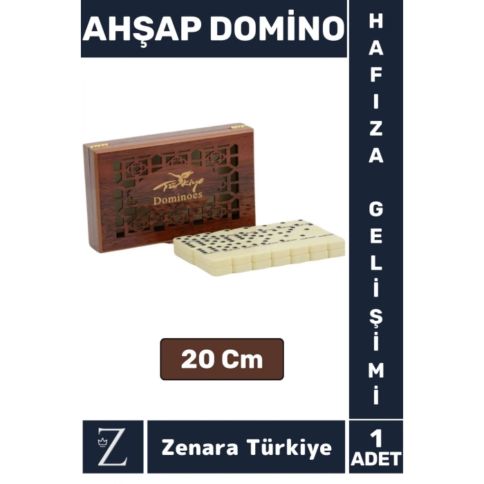 Premium Eğitici Eğlenceli Hafıza Gelişimi Aile Arkadaş Grup Dayanıklı Ahşap Kutulu DOMİNO OYUNU