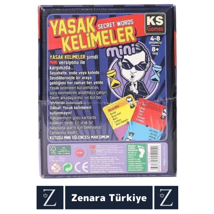 Eğlenceli Zeka Dil Becerisi Kelime Dağarcığı Geliştirici Takım Oyunu Secret Words YASAK KELİMELER