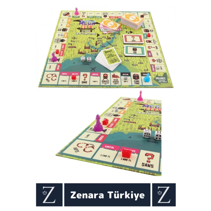 Eğitici Öğretici Strateji Ticari Beceri Gelişimi Grup Aile Metropol Mega City EMLAK TİCARET OYUNU