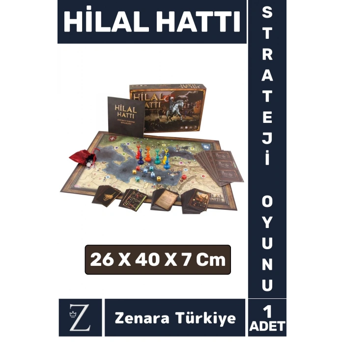 Trigromi Baskılı Eskitme Görünümü Osmanlı Selçuklu Cumhuriyet Türk Tarihi Strateji Oyunu HİLAL HATTI