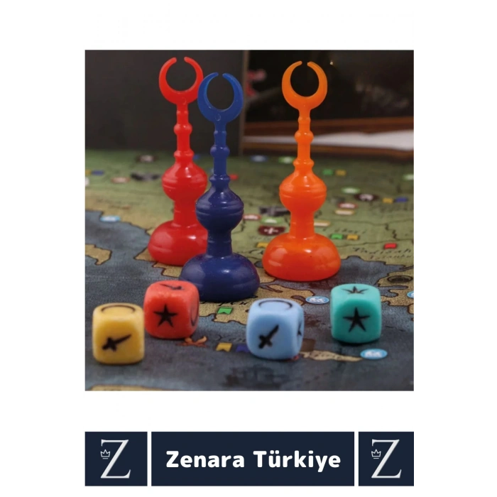 Trigromi Baskılı Eskitme Görünümü Osmanlı Selçuklu Cumhuriyet Türk Tarihi Strateji Oyunu HİLAL HATTI