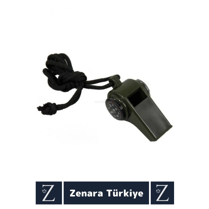 Çok Fonksiyonlu Yüksek Sesli Termemotre Pusulalı İpli Kamp İzci Eğitmen Hayatta Kalma Deprem Düdüğü