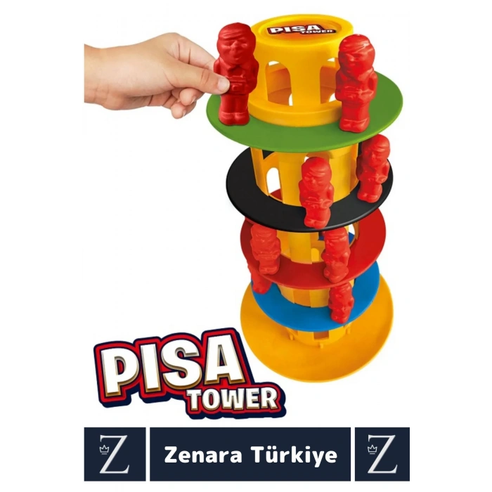 Eğitici Parça Bütün İlişki Kurma Hızlı Düşünme Karar Verme Beceri Eğlenceli Denge Oyunu PİSA KULESİ