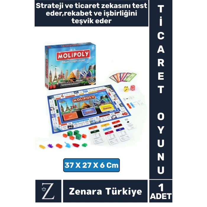 Eğlenceli Strateji Ticari Zeka Rekabet İşbirliği Geliştiren Aile Arkadaş Grup EMLAK TİCARET OYUNU