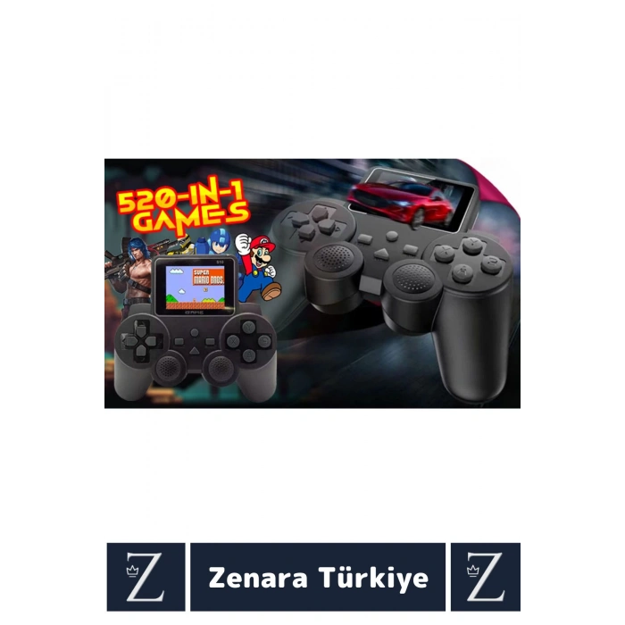 Çift Oyunculu USB Şarj Mini Uyumlu  El Atarisi Street Fighter Super Mario 520 Nostalji Oyun Gamepad