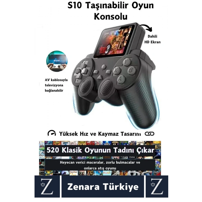 Çift Oyunculu USB Şarj Mini Uyumlu  El Atarisi Street Fighter Super Mario 520 Nostalji Oyun Gamepad