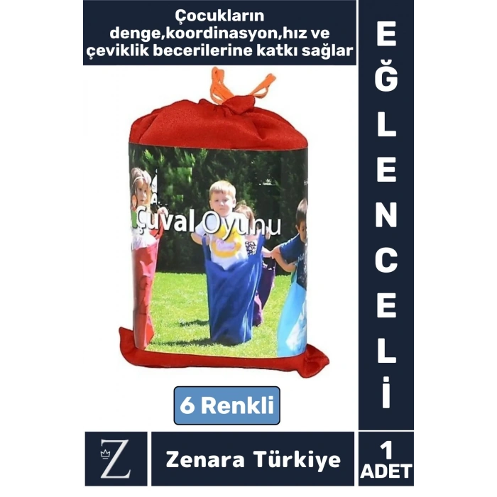 Çocuk Denge Koordinasyon Hız Refleks Gelişimi Sosyalleşme Takımdaşlık Eğlenceli ZIP ZIP ÇUVAL OYUNU