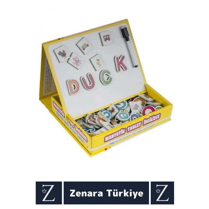 Eğitici Koordinasyon Harf Kelime Dil Öğreten Silinebilir Kalemli Eğlenceli MANYETİK TABLET İNGİLİZCE