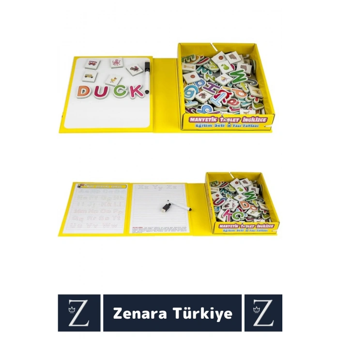 Eğitici Koordinasyon Harf Kelime Dil Öğreten Silinebilir Kalemli Eğlenceli MANYETİK TABLET İNGİLİZCE