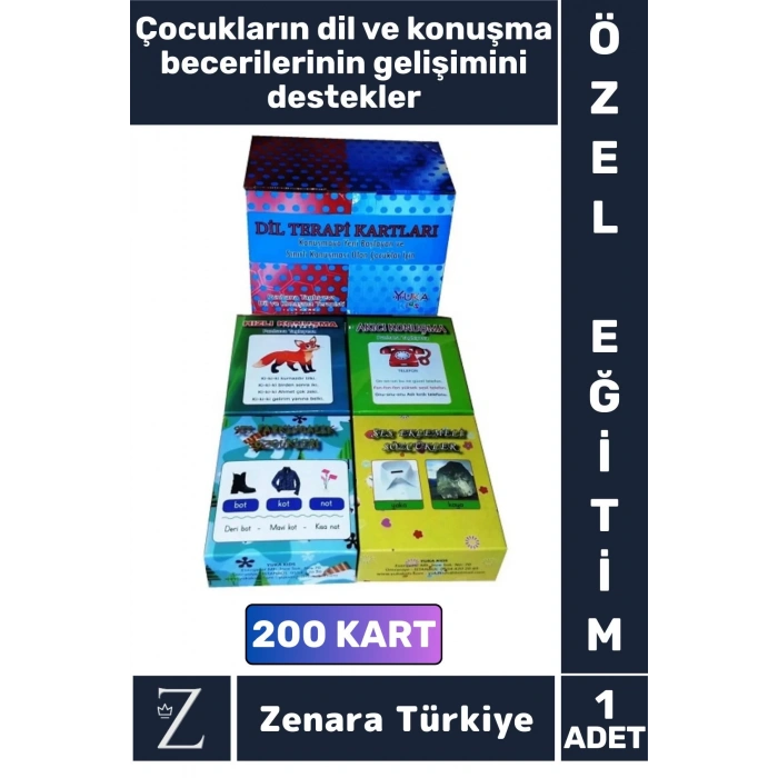 Eğitici Görsel Algı Dil İletişim Becerisi Gelişimi Özgüven Kazanımı ÖZEL EĞİTİM DİL TERAPİ KARTLARI