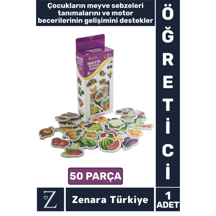 Çocuk Görsel Algı Koordinasyon Gelişimi Meyve Sebze Öğrenimi Eğitici Eğlenceli MANYETİK HAYVANLAR