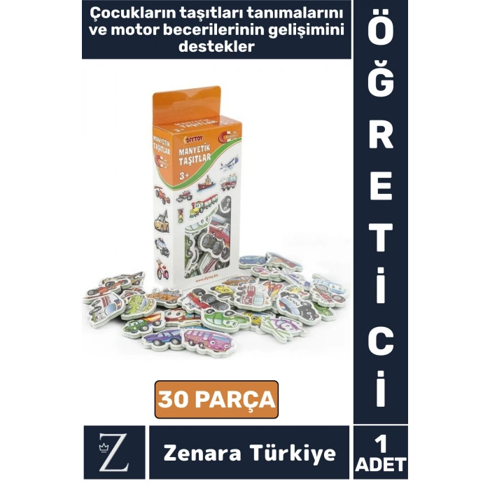 Çocuk Görsel Algı Koordinasyon Gelişimi Taşıtların Öğrenimi Eğitici Eğlenceli MANYETİK TAŞITLAR