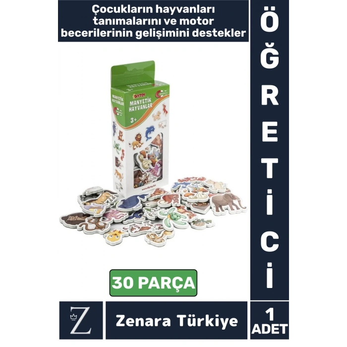 Çocuk Görsel Algı Koordinasyon Gelişimi Hayvanların Öğrenimi Eğitici Eğlenceli MANYETİK HAYVANLAR
