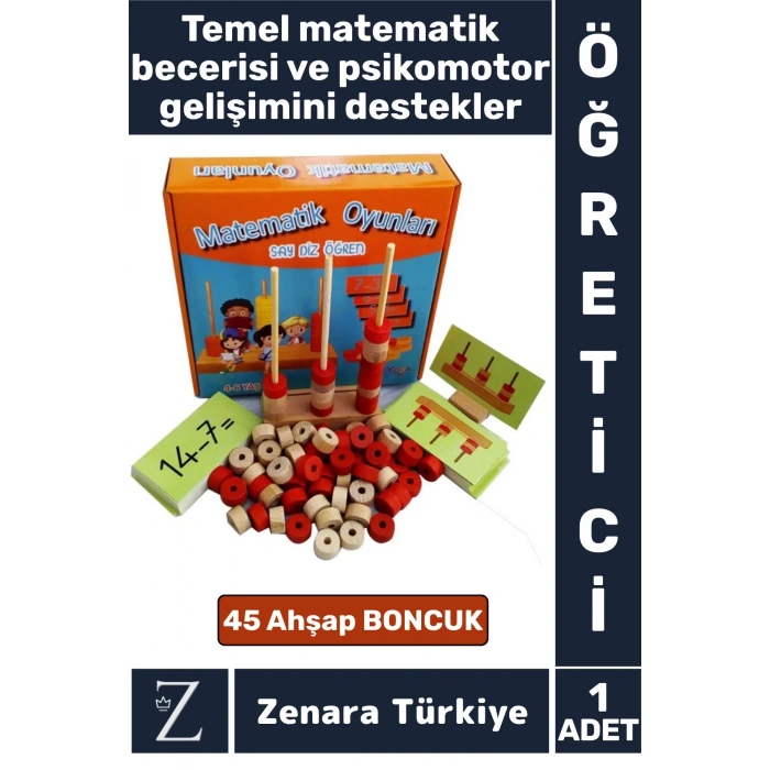 Çocuk Temel Matematik Bilgisi El-Göz Koordinasyonu Algı Psikomotor Gelişimi Eğitici MATEMATİK OYUNU