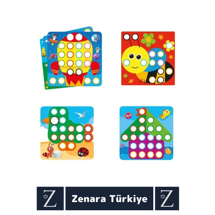 Eğitici El Göz Koordinasyon Parça Bütün İlişkisi Kavrama Çocuk Eğlenceli Oyun RENGİNİ KEŞFET