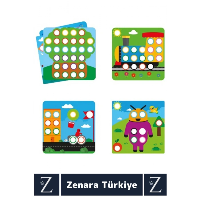 Eğitici El Göz Koordinasyon Parça Bütün İlişkisi Kavrama Çocuk Eğlenceli Oyun RENGİNİ KEŞFET