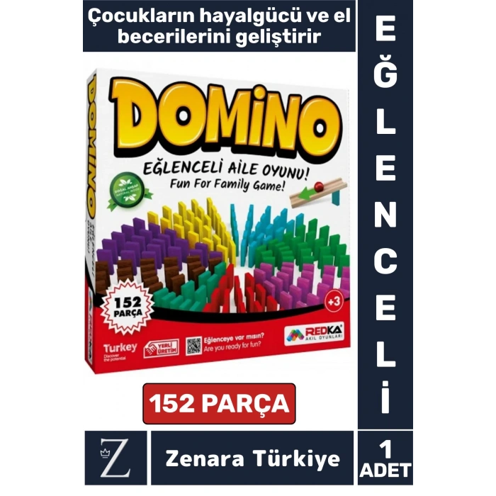 Eğitici Koordinasyon Odaklanma Beceri Geliştirici Aile Arkadaş Grup Oyunu Eğlenceli Ahşap DOMİNO